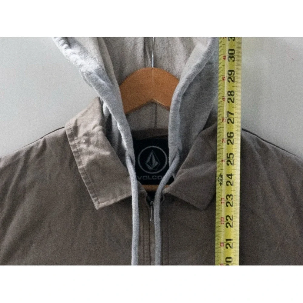 Volcom Rexton Men's Jacket Zip‎ Up Hoodie Grey Size S